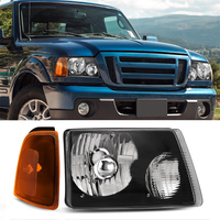 Pour Ford Ranger 2001 - 2011 phare avant de voiture avec feux d'angle clignotants phares ambre réflecteur phare assemblage