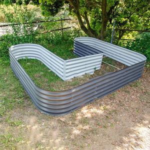 Prix d'usine - Jardinière en métal galvanisé en forme de U de 17 pouces, jardinières et pots de jardinage d'extérieur pour usage domestique - Product Image 2