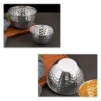 Bol mélangeur à salade en acier inoxydable à motif martelé, plat de cuisson domestique, bassine multi-usages pour fruits et légumes