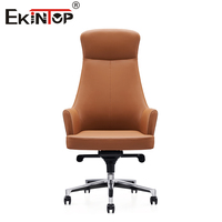 Nouveau modèle de luxe de meubles de bureau à bras motorisés chaise ergonomique en métal chaises de bureau de direction en cuir