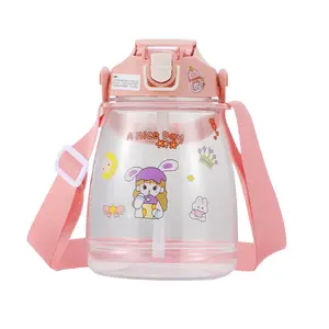 Wholesale Unique Products Cute 1300ml Cartoon Kawaii Water Cup For Girls/school/ Office Customized Logo Water Bottle