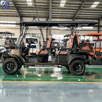 Voiturette de golf électrique 6 places, pneus tout-terrain, homologuée pour la route, batterie lithium 72V