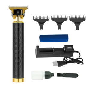 Recortadora de Pelo Eléctrica de Acero Inoxidable <span class=keywords><strong>DALING</strong></span> DL-1301, Recortadora de Barba con Cuchilla en T para Hombres, <span class=keywords><strong>Afeitadora</strong></span> de Detalles para Barbería, Recargable - Product Image 1