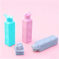 Nouvelle bouteille d'eau de sport pliable en silicone PP, portable, pour le cyclisme en plein air, résistante aux hautes températures, pour l'exercice