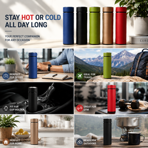 500ml Stainless Steel <strong>Luxury</strong> Vacuum Insulated Thermos Cup Double Walled Travel Thermo Coffee Mug <strong>Water</strong> <strong>Bottle</strong> With Custom Logo - Product Image 3