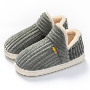 Chaussons d'intérieur chauds en coton pour enfants, femmes et hommes, antidérapants, doublure polaire Mao Mao, semelle TPR, collection automne-hiver - Product Image 5