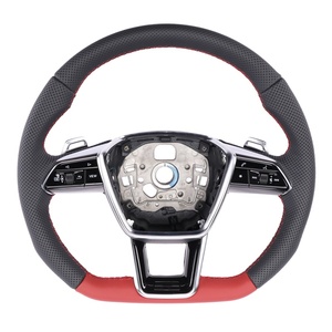 Volant en cuir pour <span class=keywords><strong>Audi</strong></span> C6 <span class=keywords><strong>TT</strong></span> S4 RS5 RS3 R8 Q5 S5 B9 8V B8 A6 S3 A7 A5 A4 C7 A3 Q3 A8 - Product Image 1