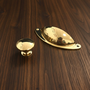 Matched <strong>Shell</strong> Cup <strong>Pull</strong> <strong>Handle</strong> and Round <strong>Knob</strong> Modern Design for Furniture Cabinet and <strong>Kitchen</strong> Cupboard <strong>Pull</strong> - Product Image 2
