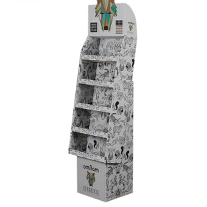 Customizable Factory for PP Corrugated Cardboard Floor Standing Pop-up Display <b>Stand</b> for <b>Drinks</b> Cut-to-Size Sit-Down Type - Product Image 2