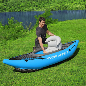 Raft gonflable en PVC Bestway, kayak en caoutchouc, canoë monoplace avec pagaie et pompe à air, capacité 100L, modèle 65115 - Product Image 2