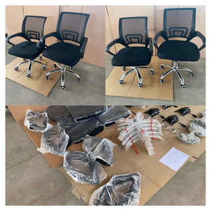 Silla Ergonómica <span class=keywords><strong>de</strong></span> Oficina Barata para Tareas en Casa, Capacitación y Escritorio <span class=keywords><strong>de</strong></span> Fábrica, Silla <span class=keywords><strong>de</strong></span> <span class=keywords><strong>Ordenador</strong></span> Elegante <span class=keywords><strong>de</strong></span> Malla y Cuero - Product Image 2