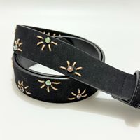Ceintures pour femmes, Ceintures de créateur, Fabricants de ceintures, Nouvelle collection automne, Accessoire pour femme en daim orné de strass, Design de niche pour tenue en jean