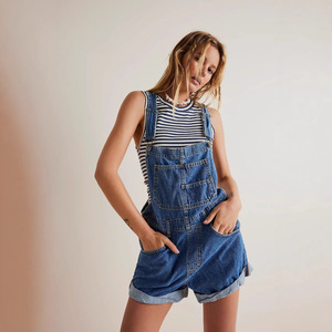 2026 Loose Multi <b>Pockets</b> Shoulder Strap Jeans Overalls For Women Denim <b>Jumpsuit</b> - Product Image 1