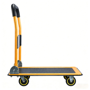 重型折叠手推车 300公斤容量钢制手推车 带旋转轮 适用于仓库酒店运输 - Product Image 5