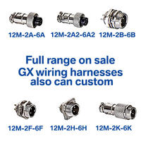 Conector de Aviación Gx16 de 8 Pines Hembra de 16 mm, Tipo DIN, Carcasa de Aleación de Zinc, Conector de Cable Automotriz de Goma, Conector Macho de Cobre de 4 Pines 6