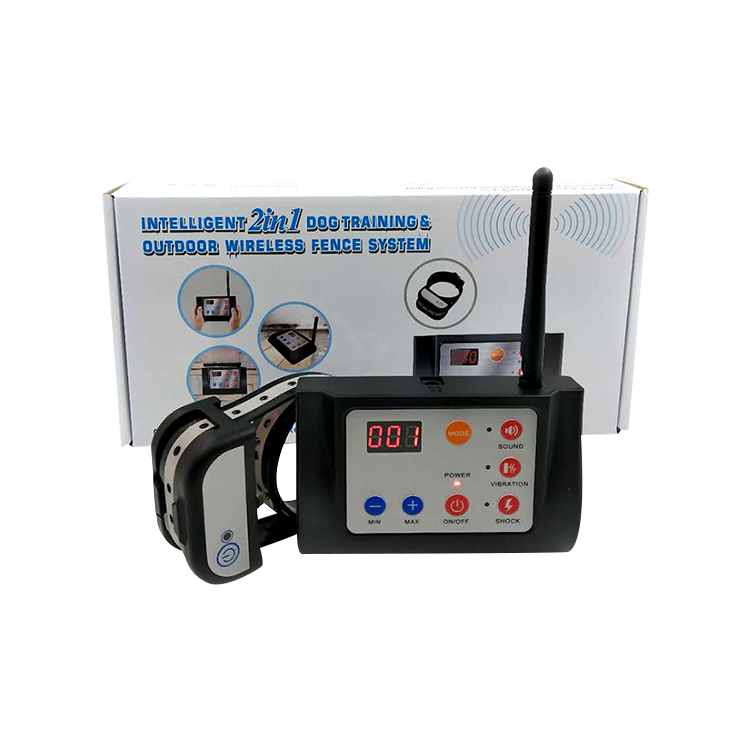 2 в 1 беспроводной собачий забор водонепроницаемый Светоотражающий ошейник для улицы тренировочный ошейник для домашних животных электрическая удерживающая система