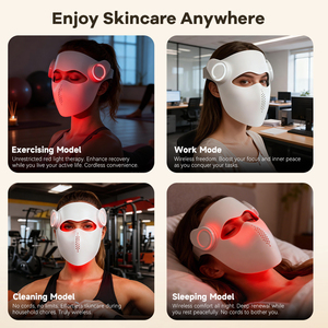 <span class=keywords><strong>Masque</strong></span> de luminothérapie infrarouge haut de gamme 1064nm sans fil, lumière rouge, silicone, 4D 5D, <span class=keywords><strong>masque</strong></span> facial <span class=keywords><strong>LED</strong></span> - Product Image 6