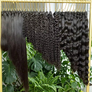 Extensions de <span class=keywords><strong>cheveux</strong></span> humains vierges Remy vietnamiens 15A, 100 % non traités, lots épais pour tissage, couleur naturelle, pour femmes - Product Image 3