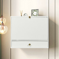 Bureau mural pliable pour ordinateur portable, rangement dissimulé avec tiroir, plusieurs compartiments de rangement, bureau d'ordinateur