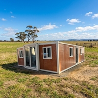 Maison préfabriquée australienne de type « Granny House », conteneur extensible de 20/30/40 pieds, maison pliable à installation rapide, 1 à 5 chambres