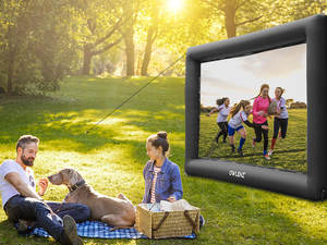 Écran de projection de <span class=keywords><strong>film</strong></span> gonflable en tissu Oxford imperméable pour l'extérieur, pompe électrique, mobile, portable, fête, publicité, promotion - Product Image 5