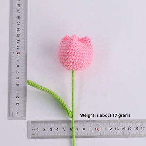 Ramo de Tulipanes Tridimensionales Tejidos a Mano, Flores de Imitación de Ganchillo, Regalo para el Día de la Madre, Venta al Por Mayor - Product Image 3
