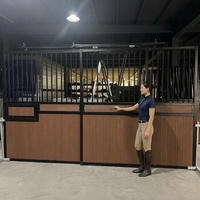 Centre équestre sur mesure haut de gamme, hangar équestre galvanisé et thermolaqué de 4 m, durable en WPC, box pour chevaux, écurie