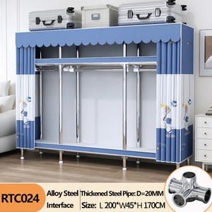 Armoire pliable à prix abordable, placard portable <span class=keywords><strong>en</strong></span> tissu Oxford imperméable, <span class=keywords><strong>meuble</strong></span> <span class=keywords><strong>de</strong></span> <span class=keywords><strong>rangement</strong></span> léger pour dortoir - Product Image 6