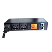YESEEDER Smart Rack Mini PDU Pequeño de 2C13 Vías, 16A 230V, Uso Industrial, 2RJ45, 485, USB, IP Independiente, SNMP, MODBUS, MQTT, SMTP, PING