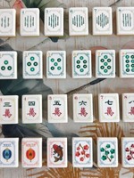 En stock : Jeu de tuiles de mahjong style chinois Golden Crane, jeu de voyage personnalisé pour femmes, club social, cadeau de fête, vente en gros OEM