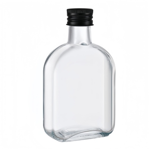 Bouteille en verre vide carrée plate transparente de 100 ml, 200 ml, 250 ml, 300 ml pour café infusé à froid, vin de fruits, jus de fruits, avec bouchon à vis - Product Image 5