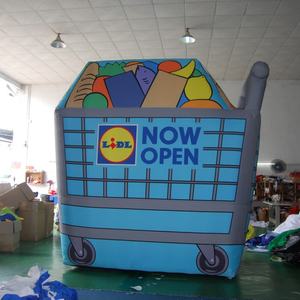 Réplique de chariot de courses gonflable personnalisée KeepFuns |   Giant <span class=keywords><strong>Lidl</strong></span> « MAINTENANT OUVERT » Gonflable pour les promotions commerciales et les grandes inaugurations - Product Image 2