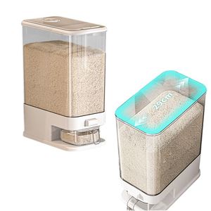 Contenedor de Almacenamiento de Gran Capacidad, Varios Tamaños, Minimalista, Blanco, para Cereales, Comida para Perros y Gatos, para Reventa - Product Image 4