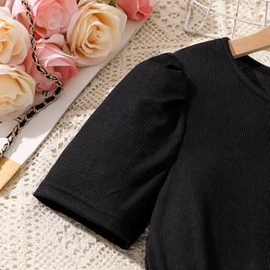 여아 어린이 우아한 여름 무릎 길이 원피스 이국적인 꽃 프린트 캐주얼 O-넥 스타일 휴일 캐주얼 외출 ODM - Product Image 3