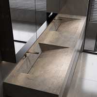 Ensemble de meubles de salle de bain pour hôtel et appartement, avec miroir Feng Shui classique pliant et dissimulé, en bois massif, résistant à l'eau, et écran LED