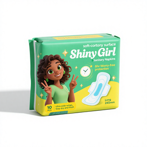 ECO天然一次性纯棉女性月经垫，高吸水性，防漏，带翼形，<span class=keywords><strong>OEM</strong></span>服务 - Product Image 1