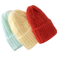 Bonnet d'hiver tricoté en acrylique, style décontracté, avec revers, personnalisable OEM, pour streetwear, avec logo en patch tissé en cuir privé, modèle Fisherman Skull