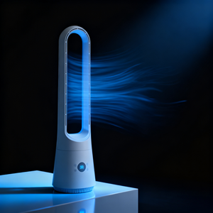 Ventilador de Torre sin aspas inteligente Tuya Wifi de alta velocidad, ventilador de filtro desmontable HEPA con purificador de aire - Product Image 1