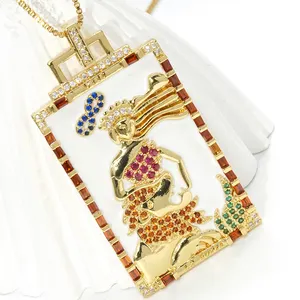 Collana italia gioielli personalizzati ciondolo con ciondoli smaltati placcati in oro
