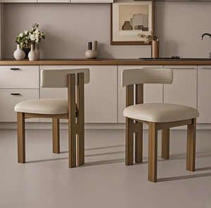 Chaise de salle à manger scandinave en bois massif nouvelle chaise de thé Normcore de concepteur chinois pour les ventes d'hôtel bureau club loisirs style italien - Product Image 4