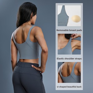 Nuevo Sujetador Deportivo de Yoga para Mujer, Transpirable, de Alta Sujeción, con Material de Spandex/Nylon, para Fitness y Running - Product Image 2