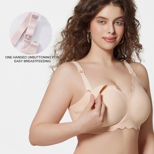 Soutiens-gorge d'<span class=keywords><strong>allaitement</strong></span> de haute qualité en gros, sans armatures, bralette sans couture, soutien-gorge d'<span class=keywords><strong>allaitement</strong></span> à bonnets couvrants, maintien élevé, push-up - Product Image 1