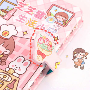 All'ingrosso ragazza carina magnetico taccuino Kawaii Cartoon manuale per studenti di alto valore diario creativo popolare dello studente <span class=keywords><strong>cancelleria</strong></span> - Product Image 3