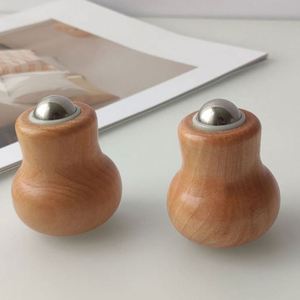 Wholesale Wooden Handle <b>Ball</b> Face <b>Massager</b> Facial Roller for Relaxation Skincare Gift - Product Image 6