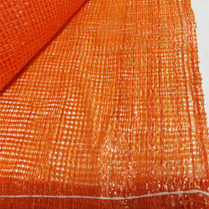 Sac en filet tubulaire orange en PP avec cordon de serrage, réutilisable, pour l'agriculture, les oignons, le bois de chauffage, 25 kg - Product Image 6