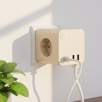 Multiprise portable KC Cube, norme européenne, avec 3 prises CA, 2 USB et 2 TYPE-C, interrupteur électronique 16A, style moderne