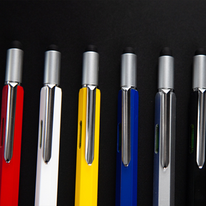 Penna <span class=keywords><strong>Stilografica</strong></span> Multifunzione 6 in 1 Personalizzata in Metallo 1.0mm con Cacciavite, Righello, Livella, Stilo Touch, Confezione Sfusa per Finanza - Product Image 5