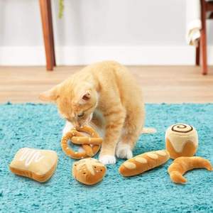 Yüksek kalite özel Catnip ekmek oyuncak süper yumuşak kapalı eğlence dolması kediler Plushies oyuncaklar oynamak için hayvan oyuncaklar - Product Image 6