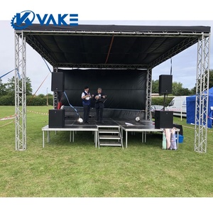 Đông cài đặt 4x8 ft đám cưới di động nhôm sân khấu nền tảng di động khung với hình dạng tròn mô hình vuông hợp kim nhôm bền - Product Image 5