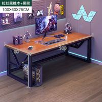 Bureau d'ordinateur de jeu long de haute qualité en gros d'usine avec le bureau ergonomique noir de PC de table de jeu de forme de Z